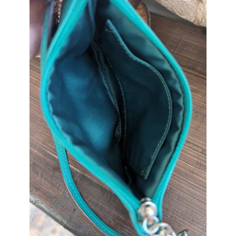 Coach‎ Leather Turquoise Wristlet 6